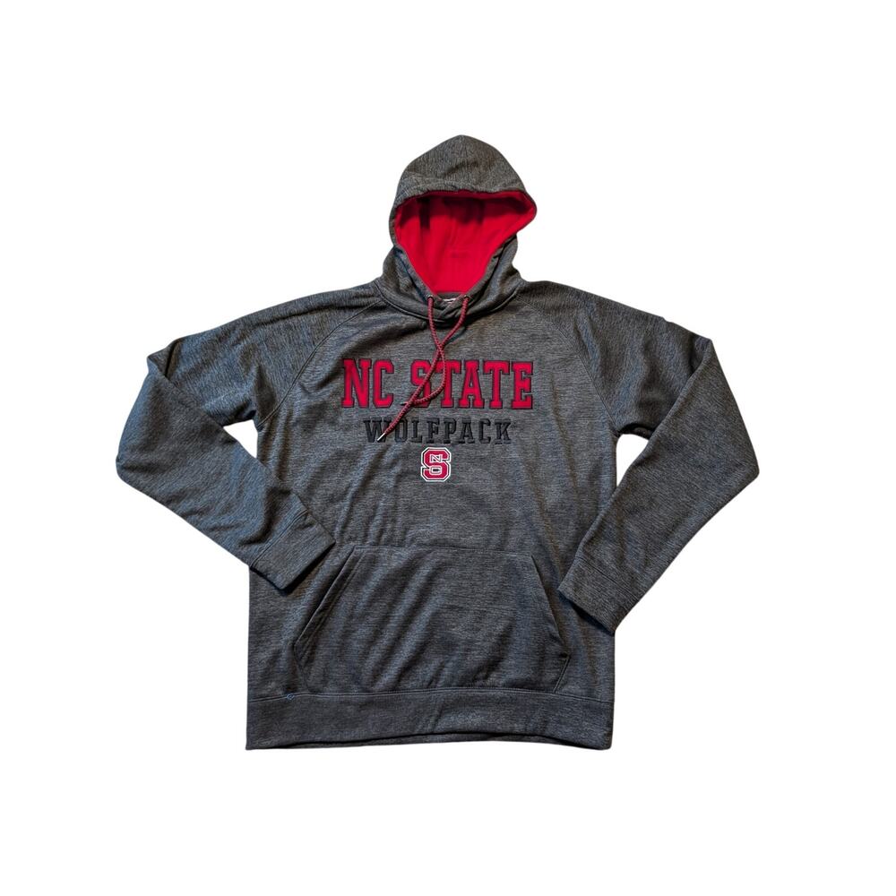 Stadium Athletics Men's NC State Wolfpack Gray Red Hoodie Sweatshirt Large NWT